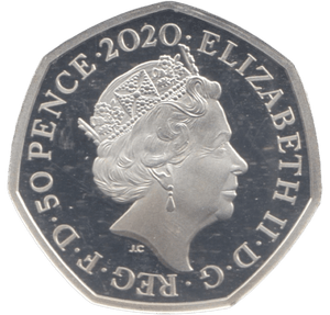 2020 SILVER PROOF COLOURED 50 P PETER RABBIT - 50P Silver Proof - Cambridgeshire Coins
