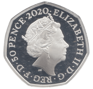 2020 SILVER PROOF COLOURED 50 P PIGLET - 50P Silver Proof - Cambridgeshire Coins