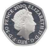 2020 SILVER PROOF COLOURED 50 P PIGLET - 50P Silver Proof - Cambridgeshire Coins