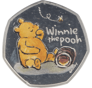 2020 SILVER PROOF COLOURED 50 P WINNIE THE POOH - 50P Silver Proof - Cambridgeshire Coins