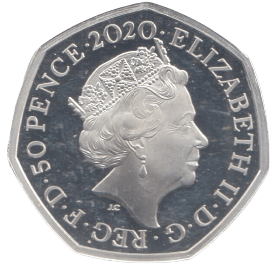 2020 SILVER PROOF COLOURED 50 P WINNIE THE POOH - 50P Silver Proof - Cambridgeshire Coins