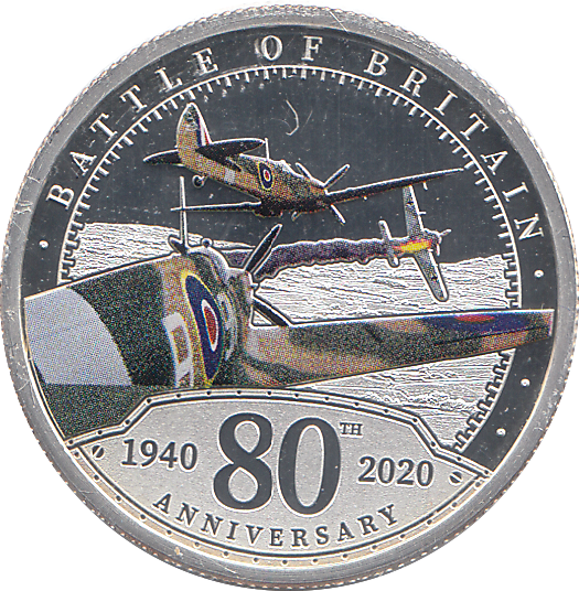 2020 SILVER PROOF DOLLAR 80TH ANNIVERSARY OF BATTLE OF BRITAIN - WORLD COINS - Cambridgeshire Coins