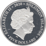 2020 SILVER PROOF FIVE DOLLAR 75TH ANNIVERSARY - SILVER WORLD COINS - Cambridgeshire Coins