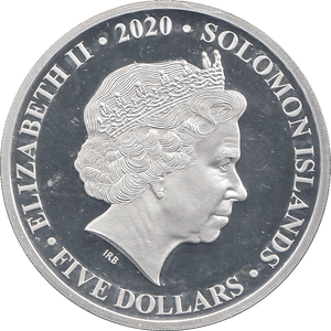 2020 SILVER PROOF FIVE DOLLAR SOLOMON ISLANDS - SILVER WORLD COINS - Cambridgeshire Coins