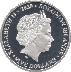 2020 SILVER PROOF FIVE DOLLARS SOLOMON ISLANDS - SILVER WORLD COINS - Cambridgeshire Coins