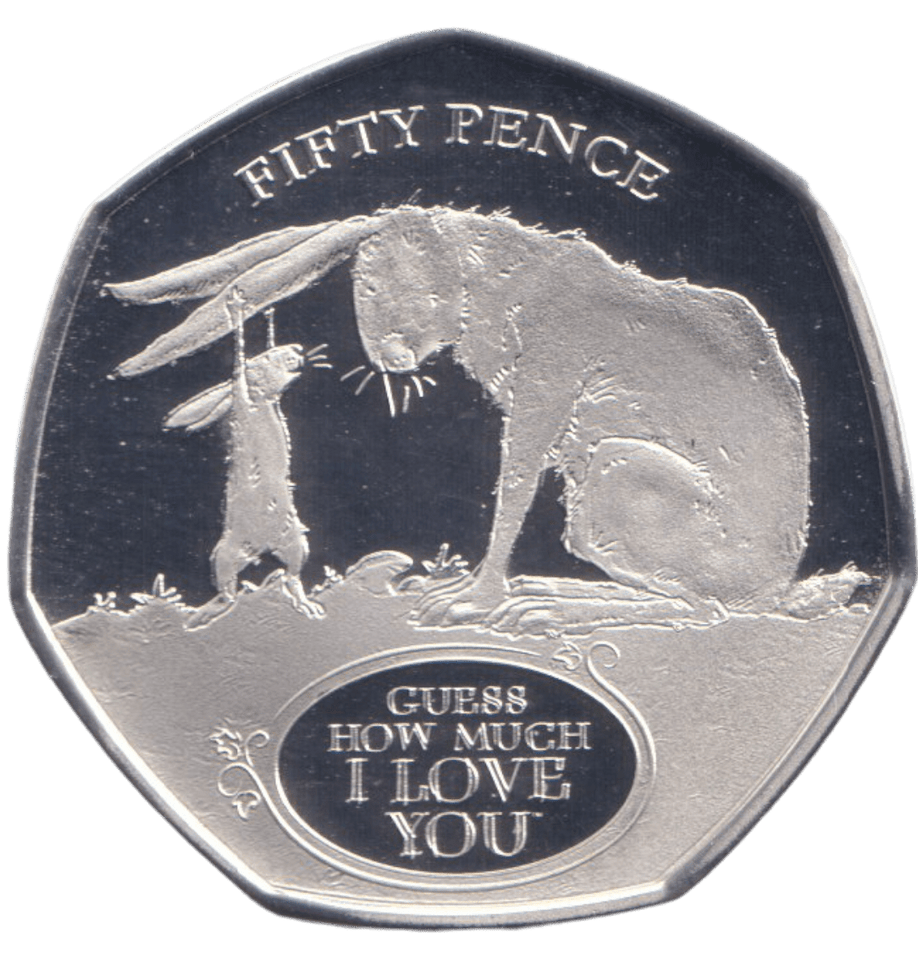 2020 SILVER PROOF GIBRALTAR GUESS HOW MUCH I LOVE YOU 50P - 50P Silver Proof - Cambridgeshire Coins