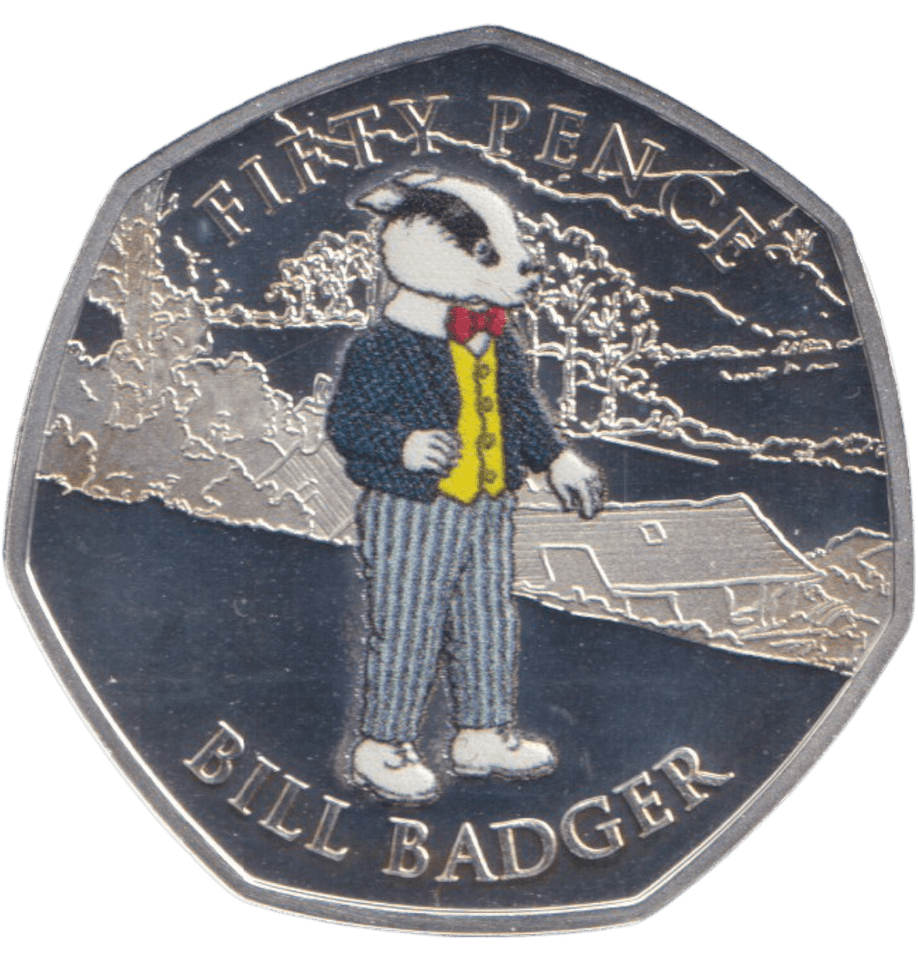 2020 SILVER PROOF ISLE OF MAN BILL BADGER 50P - 50P Silver Proof - Cambridgeshire Coins