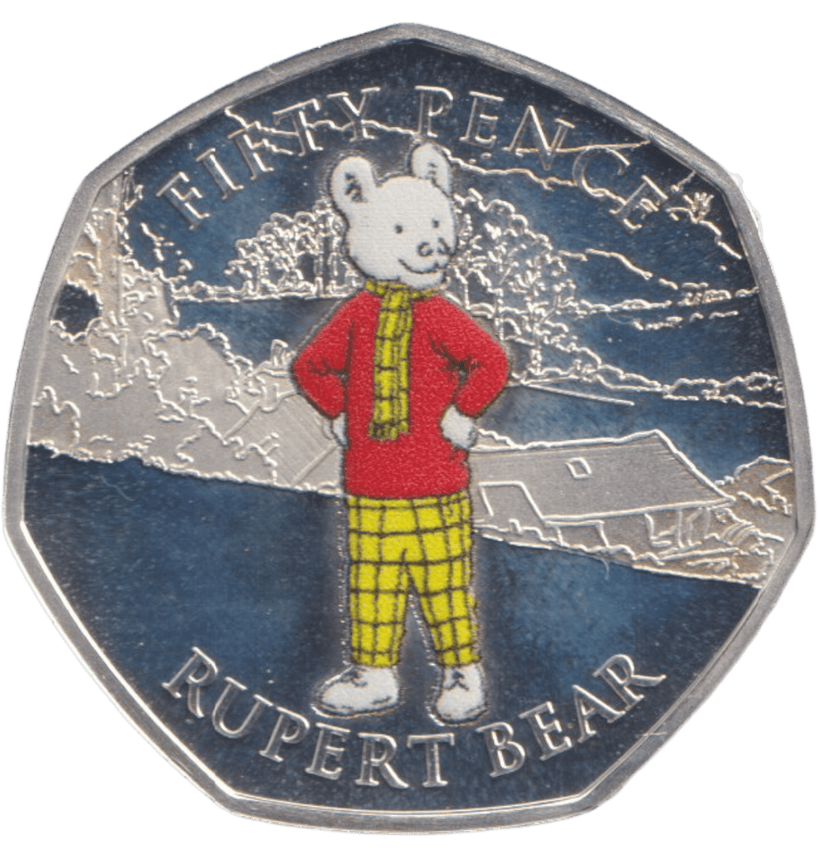 2020 SILVER PROOF ISLE OF MAN RUPERT BEAR 50P - 50P Silver Proof - Cambridgeshire Coins
