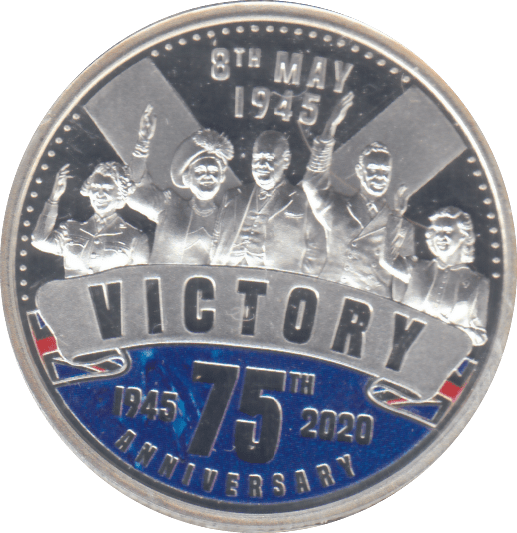 2020 SILVER PROOF ONE DOLLAR 75TH ANNIVERSARY - SILVER WORLD COINS - Cambridgeshire Coins