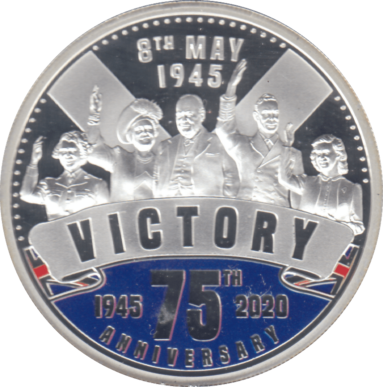 2020 SILVER PROOF ONE DOLLAR 75TH ANNIVERSARY - SILVER WORLD COINS - Cambridgeshire Coins