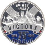 2020 SILVER PROOF ONE DOLLAR 75TH ANNIVERSARY - SILVER WORLD COINS - Cambridgeshire Coins