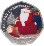 2020 SILVER PROOF PIEDFORT INDIAN OCEAN TERRITORY FATHER CHRISTMAS 50P - 50P Silver Proof - Cambridgeshire Coins