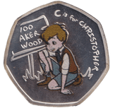 2020 SILVER PROOF PLATED 50P SHAPED COIN DISNEY CHRISTOPHER - 50P SHAPED COIN - Cambridgeshire Coins