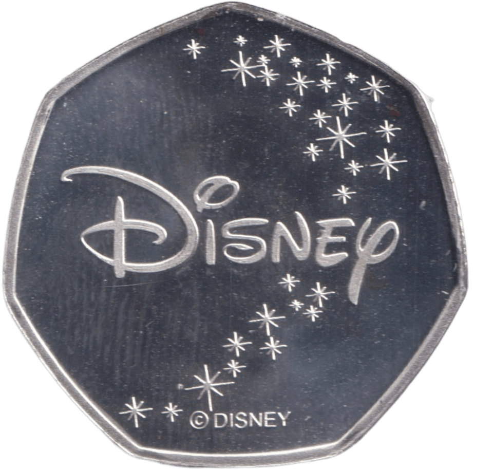 2020 SILVER PROOF PLATED 50P SHAPED COIN DISNEY CHRISTOPHER - 50P SHAPED COIN - Cambridgeshire Coins