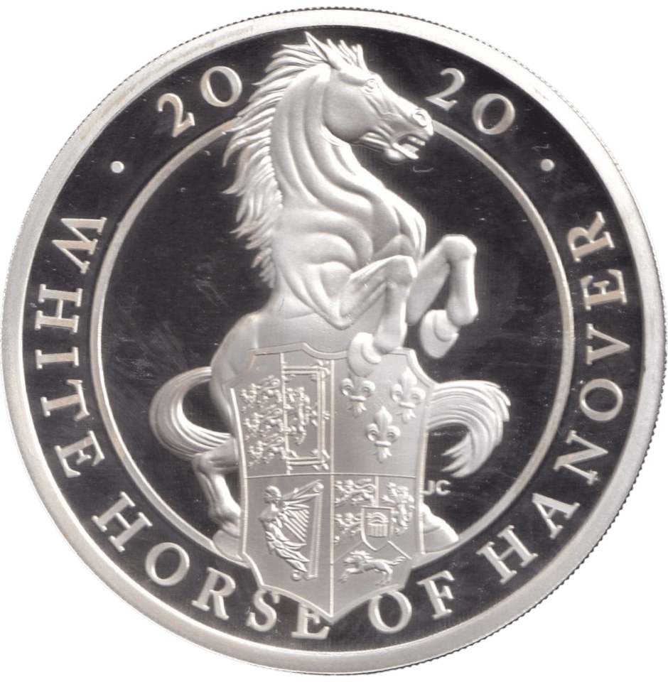 2020 SILVER PROOF TWO POUND QUEEN'S BEASTS WHITE HORSE OF HANOVER - SILVER WORLD COINS - Cambridgeshire Coins