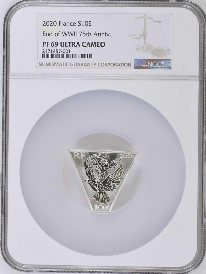 2020 SILVER PROOF WWII 75TH ANNIVERSARY PF69 ULTRA CAMEO - NGC SILVER COINS - Cambridgeshire Coins