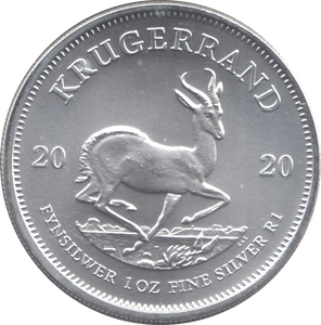 2020 SOUTH AFRICA SILVER KRUGERRAND 1oz FINE SILVER - Silver Proof - Cambridgeshire Coins