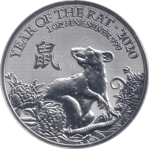 2020 TWO POUNDS SILVER PROOF YEAR OF THE RAT - WORLD COINS - Cambridgeshire Coins