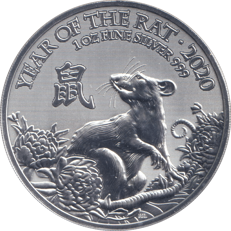 2020 TWO POUNDS SILVER PROOF YEAR OF THE RAT - WORLD COINS - Cambridgeshire Coins