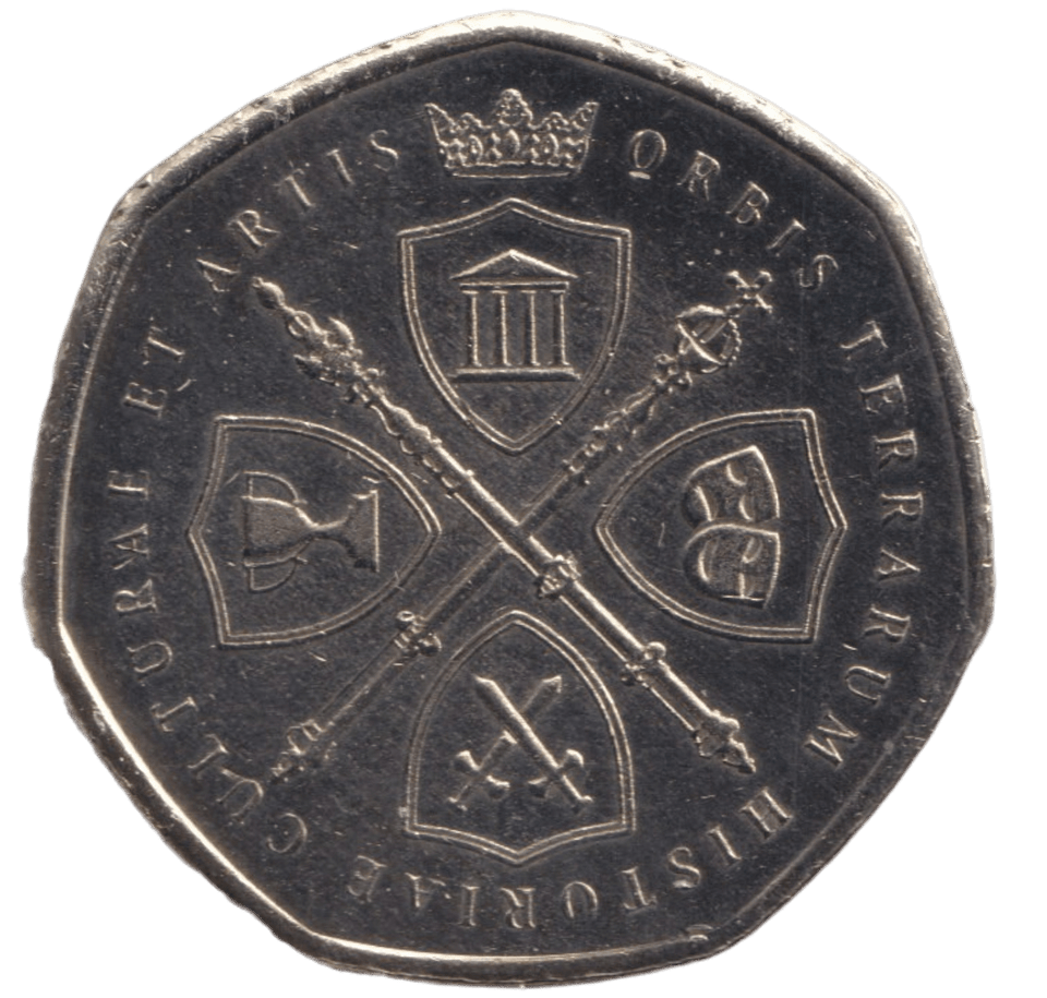 2020 VE DAY BUCKINGHAM PALACE 50P SHAPED COIN - 50P SHAPED COIN - Cambridgeshire Coins