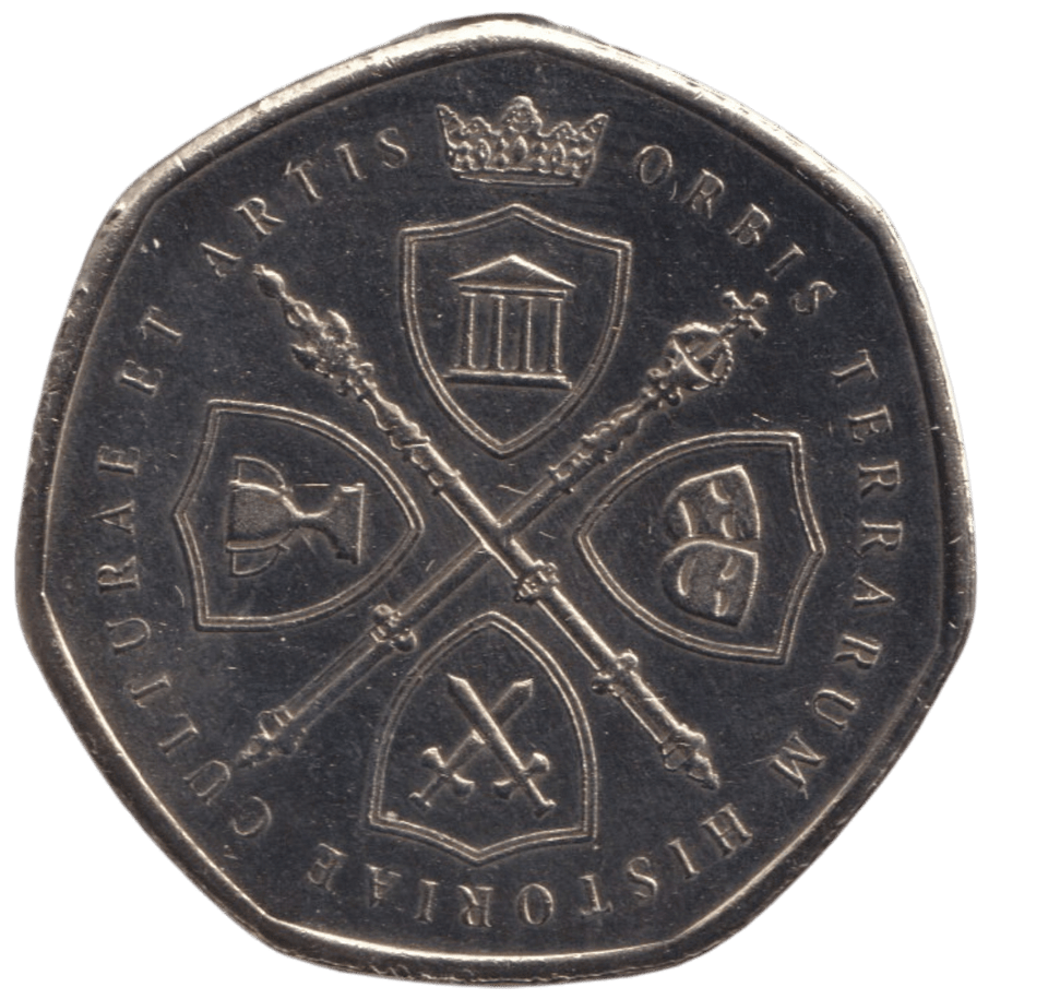 2020 VE DAY PRINCESS ELIZABETH AND PRINCESS MARGARET 50P SHAPED COIN - 50P SHAPED COIN - Cambridgeshire Coins