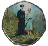 2020 VE DAY QUEEN ELIZABETH AND PRINCE PHILLIP 50P SHAPED COIN - 50P SHAPED COIN - Cambridgeshire Coins