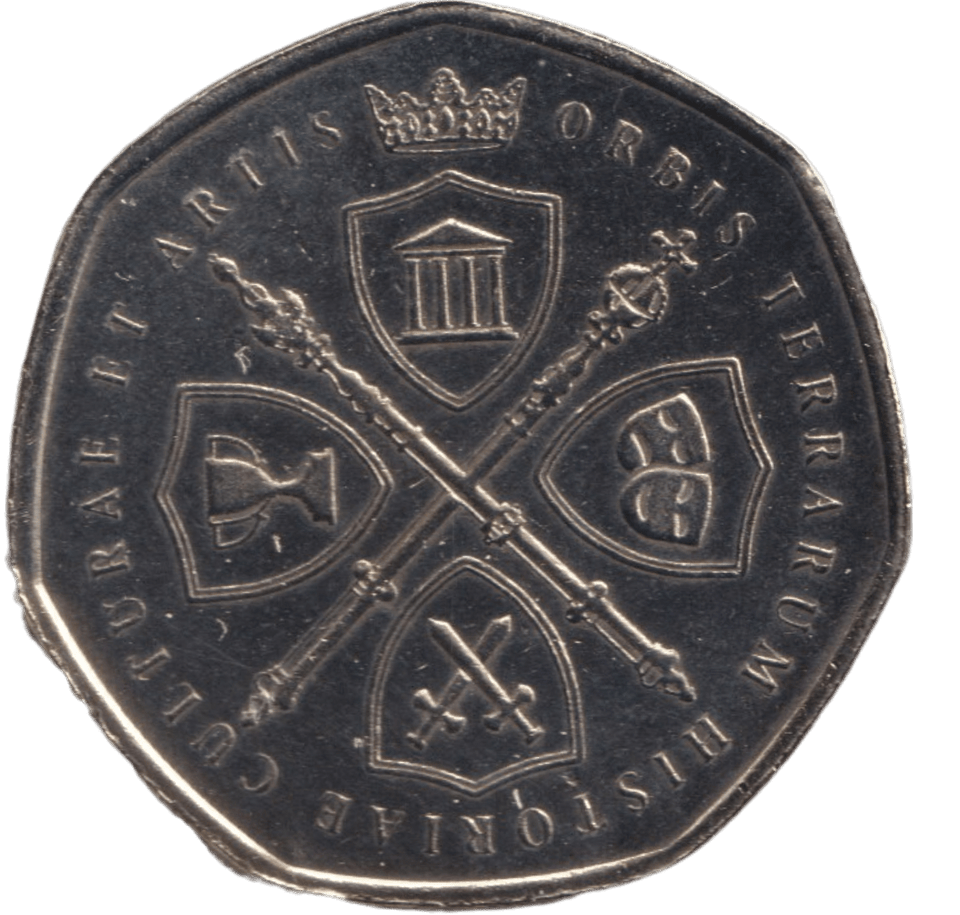 2020 VE DAY QUEEN ELIZABETH AND PRINCE PHILLIP 50P SHAPED COIN - 50P SHAPED COIN - Cambridgeshire Coins