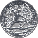 2021 1 OZ FINE SILVER 999 PROOF ROBIN HOOD 2 POUNDS - SILVER WORLD COINS - Cambridgeshire Coins