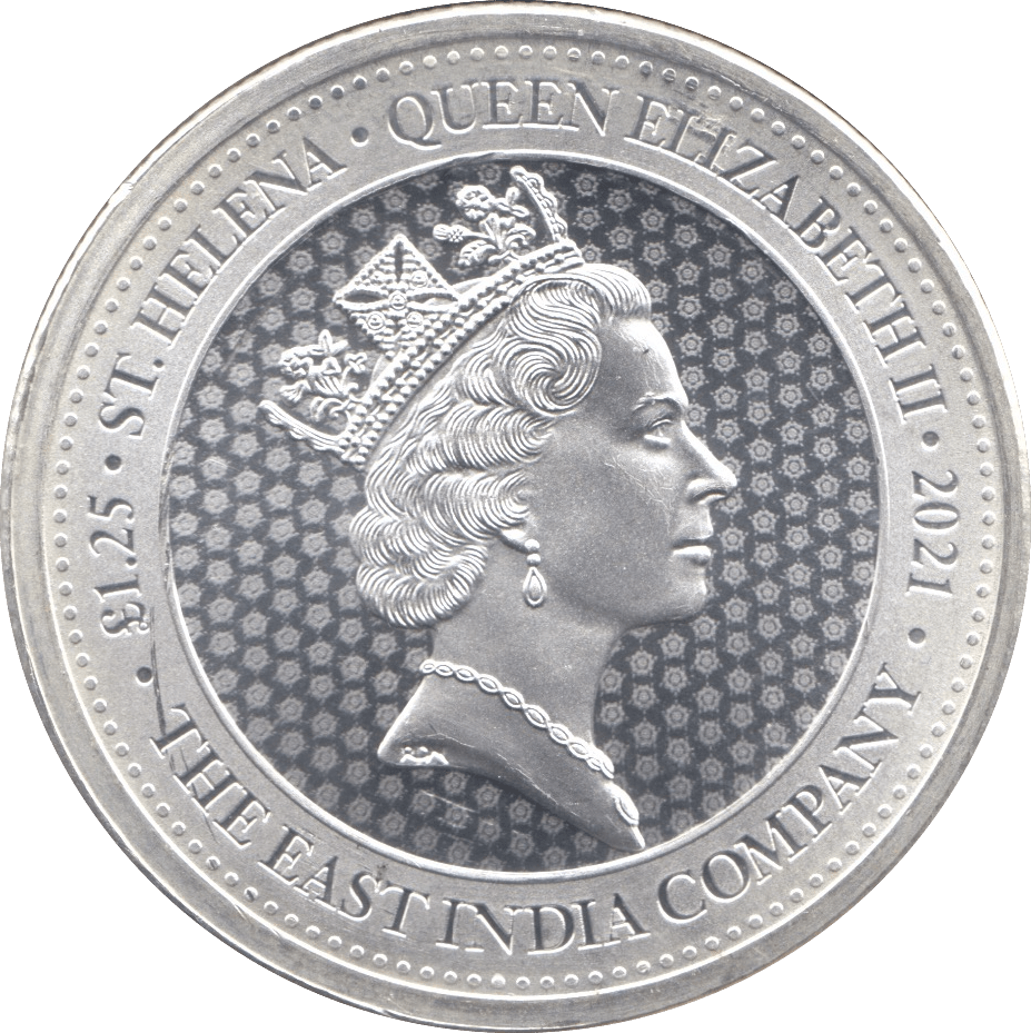 2021 1.25 OUNCE SILVER PROOF GUINEA EAST INDIA COMPANY - SILVER WORLD COINS - Cambridgeshire Coins