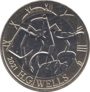 2021 2 POUND BU H.G. WELLS - £2 BU - Cambridgeshire Coins