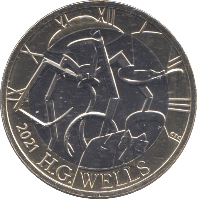 2021 2 POUND BU H.G. WELLS - £2 BU - Cambridgeshire Coins