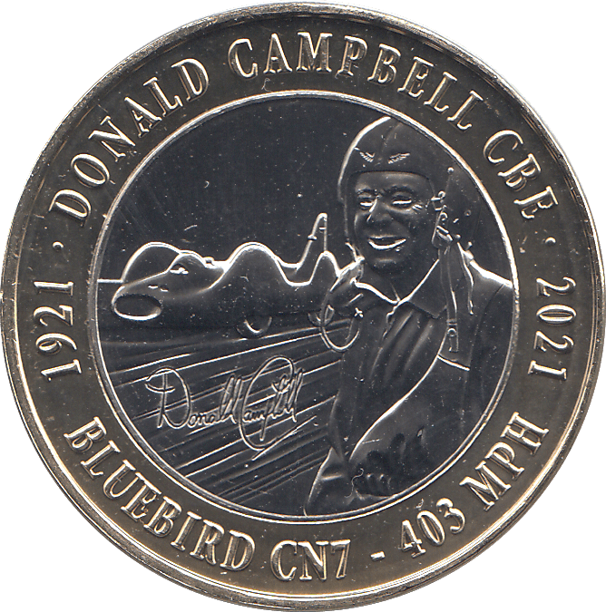 2021 2 POUNDS DONALD CAMPBELL BLUE BIRD CN7 ( BU ) - £2 BU - Cambridgeshire Coins