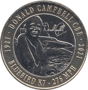 2021 2 POUNDS DONALD CAMPBELL BLUE BIRD K7 ( BU ) - £2 BU - Cambridgeshire Coins