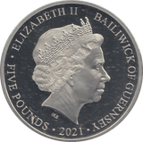 2021 5 POUND COIN BAILIWICK OF GUERNSEY - WORLD COINS - Cambridgeshire Coins
