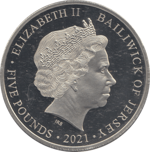 2021 5 POUND COIN BAILIWICK OF JERSEY - WORLD COINS - Cambridgeshire Coins