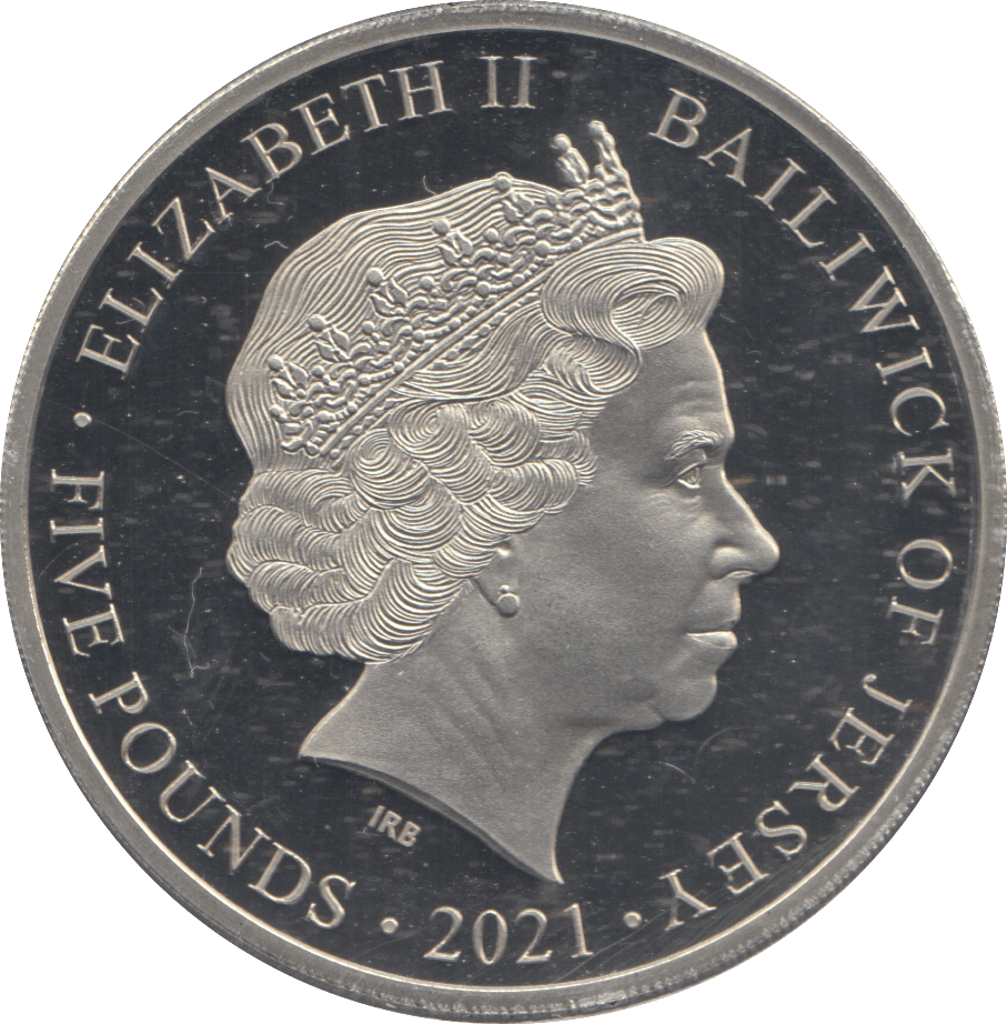 2021 5 POUND COIN BAILIWICK OF JERSEY - WORLD COINS - Cambridgeshire Coins