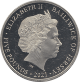 2021 5 POUND COIN BAILIWICK OF JERSEY - WORLD COINS - Cambridgeshire Coins