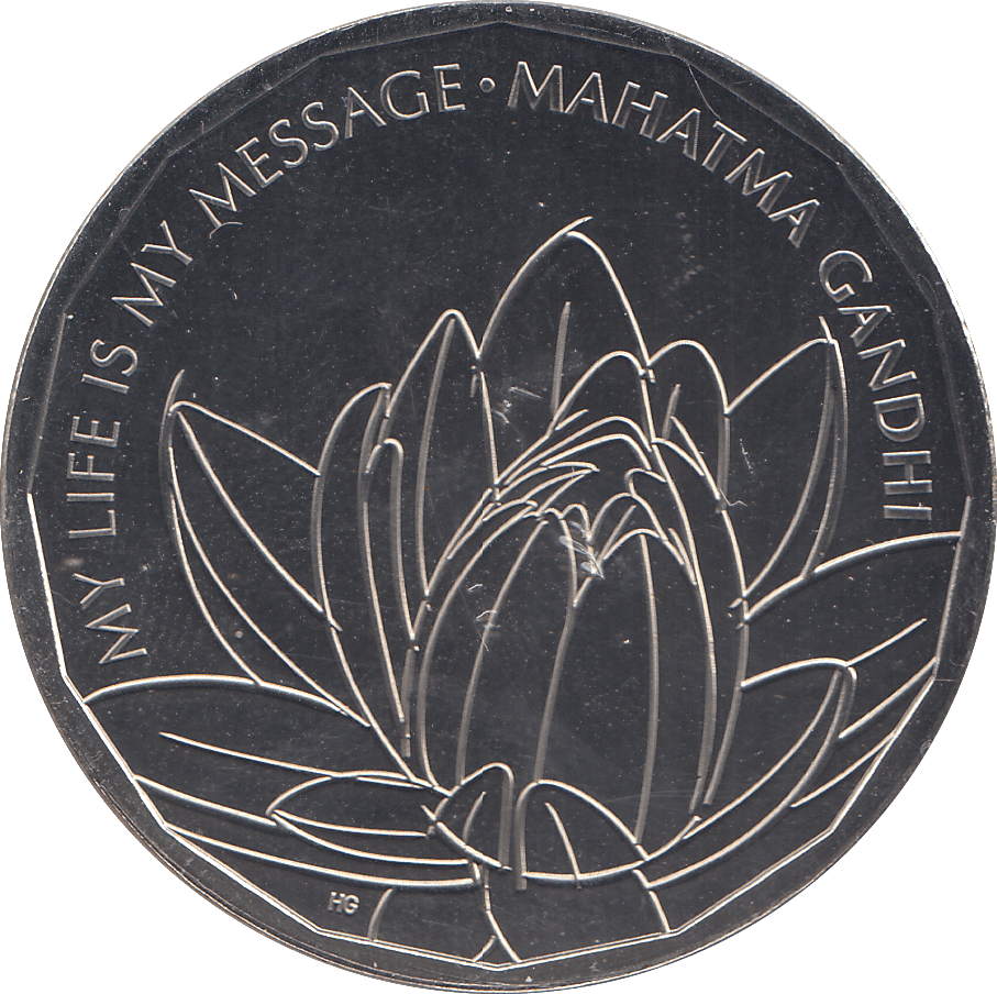 2021 5 POUNDS MAHATMA GANDHI - WORLD COINS - Cambridgeshire Coins