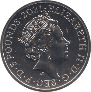 2021 5 POUNDS MAHATMA GANDHI - WORLD COINS - Cambridgeshire Coins