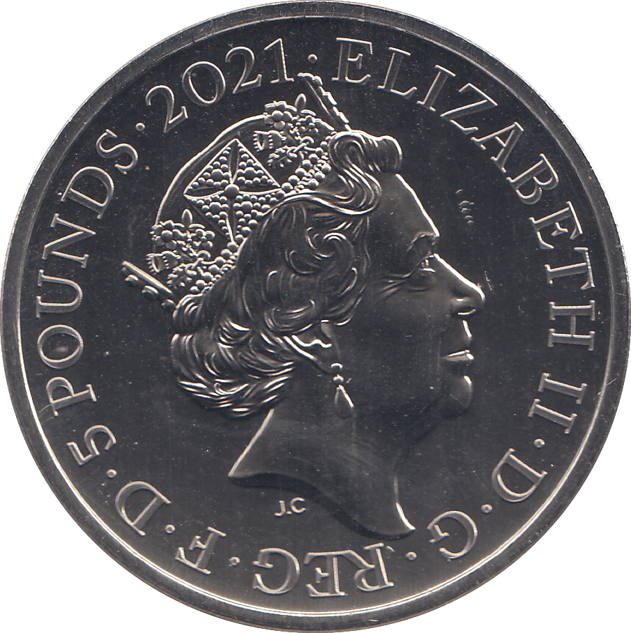 2021 5 POUNDS MAHATMA GANDHI - WORLD COINS - Cambridgeshire Coins