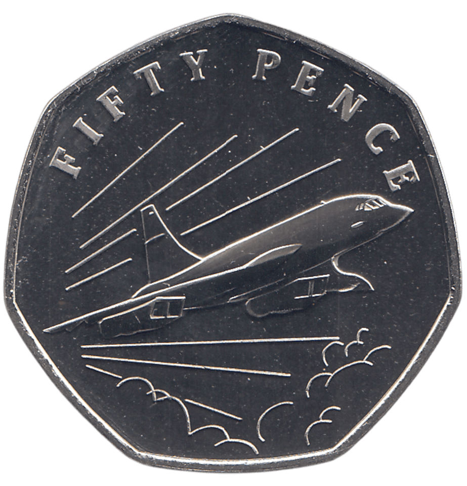 2021 50 PENCE 50TH ANNIVERSARY OF CONCORDE ( BU ) - WORLD COINS - Cambridgeshire Coins