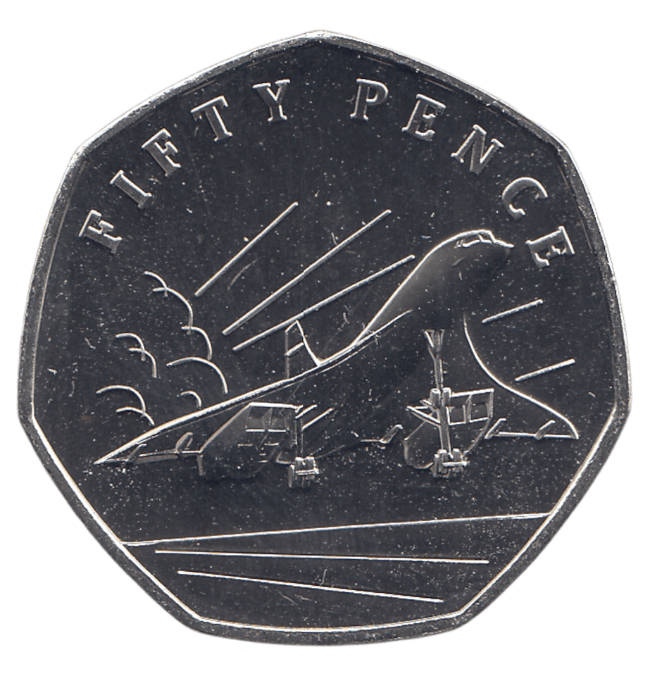 2021 50 PENCE 50TH ANNIVERSARY OF CONCORDE ( BU ) - WORLD COINS - Cambridgeshire Coins