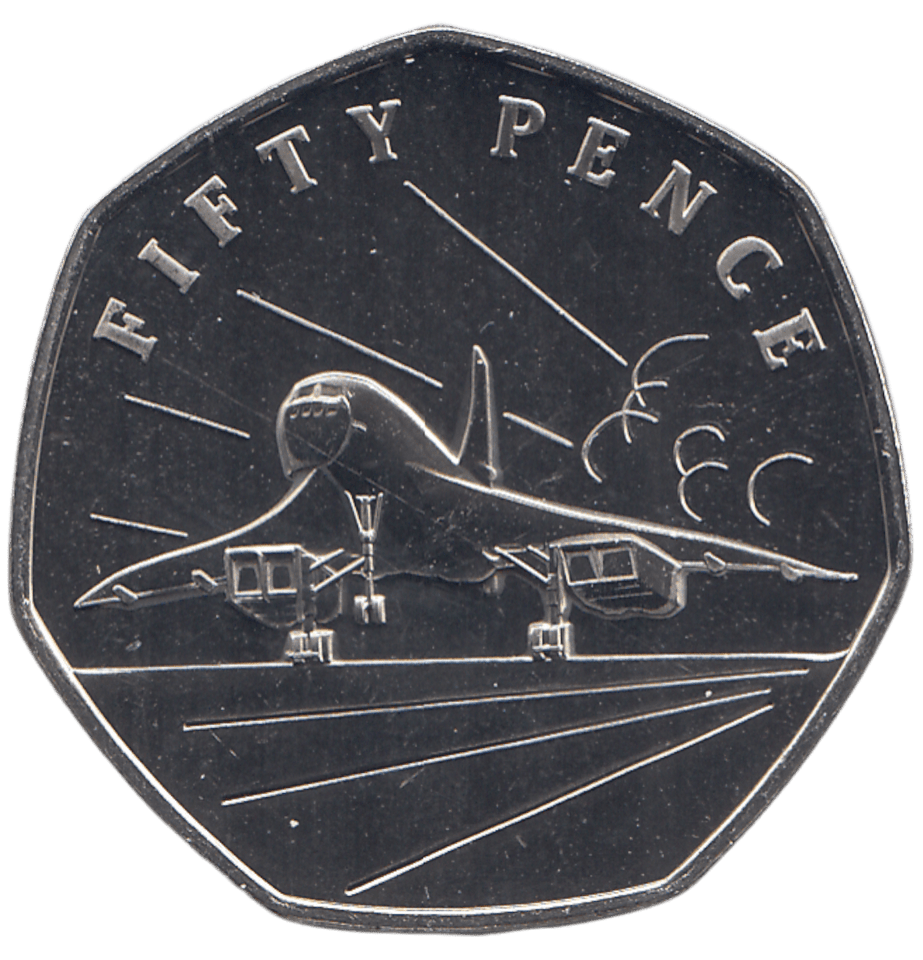 2021 50 PENCE 50TH ANNIVERSARY OF CONCORDE ( BU ) - WORLD COINS - Cambridgeshire Coins