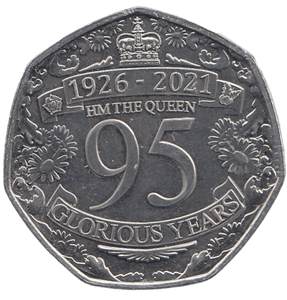 2021 50 PENCE 95TH BIRTHDAY OF THE QUEEN - WORLD COINS - Cambridgeshire Coins