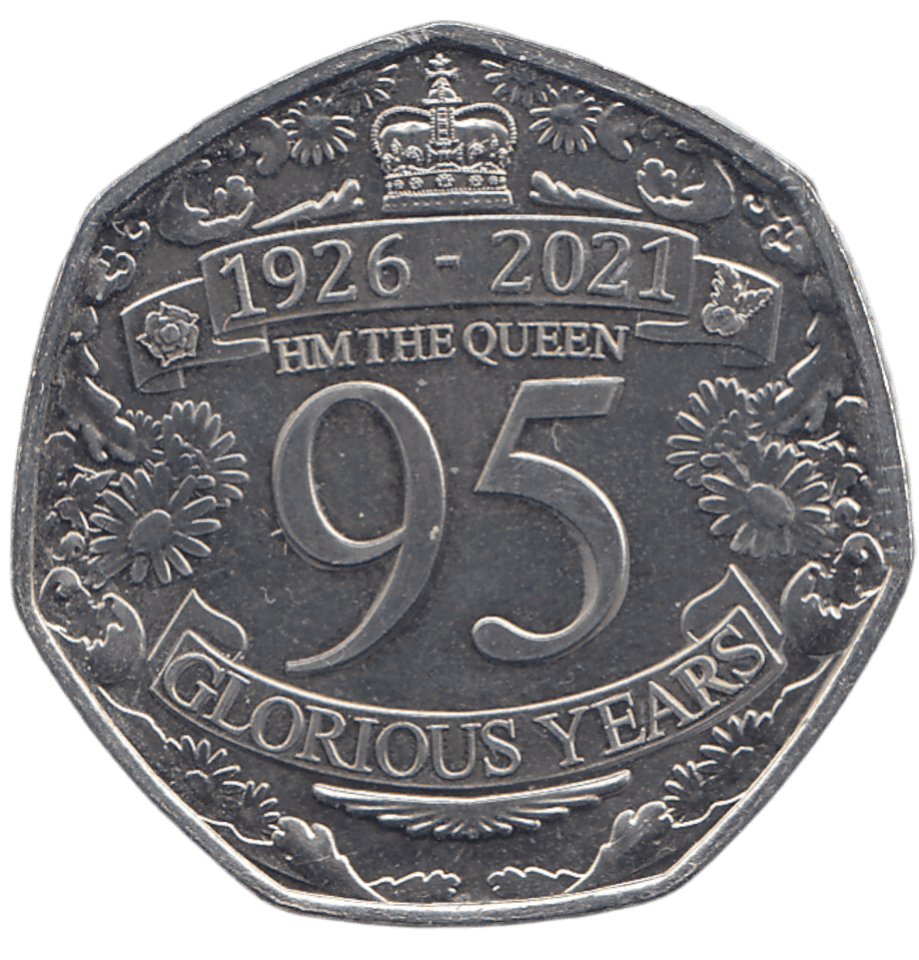 2021 50 PENCE 95TH BIRTHDAY OF THE QUEEN - WORLD COINS - Cambridgeshire Coins