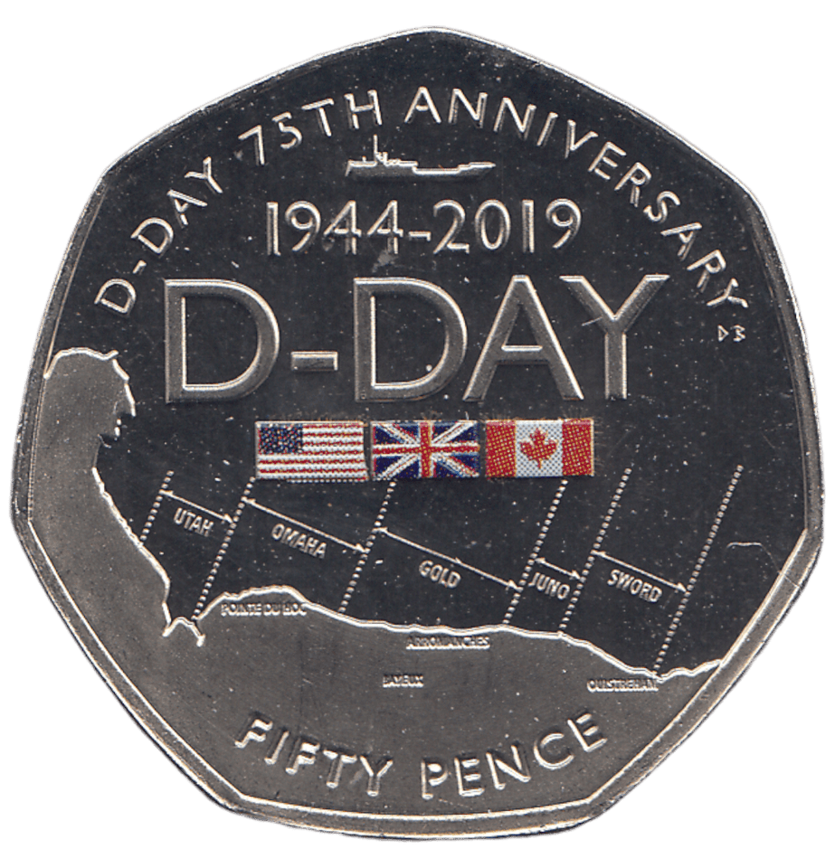 2021 50 PENCE D DAY 75TH ANNIVERSARY ( BU ) - WORLD COINS - Cambridgeshire Coins