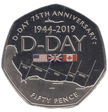 2021 50 PENCE D DAY 75TH ANNIVERSARY ( BU ) - WORLD COINS - Cambridgeshire Coins