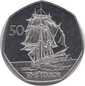 2021 50 PENCE HMS TERROR ( BU ) - WORLD COINS - Cambridgeshire Coins