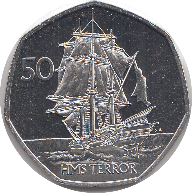 2021 50 PENCE HMS TERROR ( BU ) - WORLD COINS - Cambridgeshire Coins