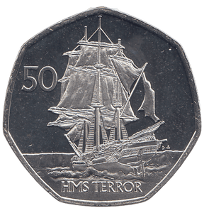 2021 50 PENCE HMS TERROR ( BU ) - WORLD COINS - Cambridgeshire Coins